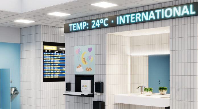 Cambiador de pañales de uso público mucho más higiénicos