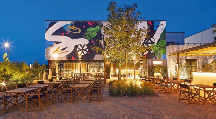 Proyectado hacia el jardín